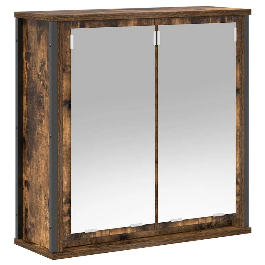 Ensemble de meubles de salle de bain 2 pcs en bois d'ingénierie chêne fumé - 4