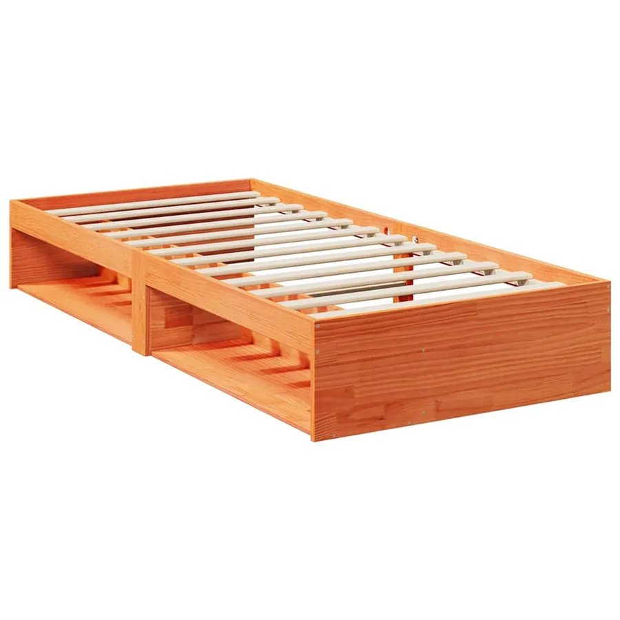 Lit de jour sans matelas cire marron 100x200 cm pin massif - 3
