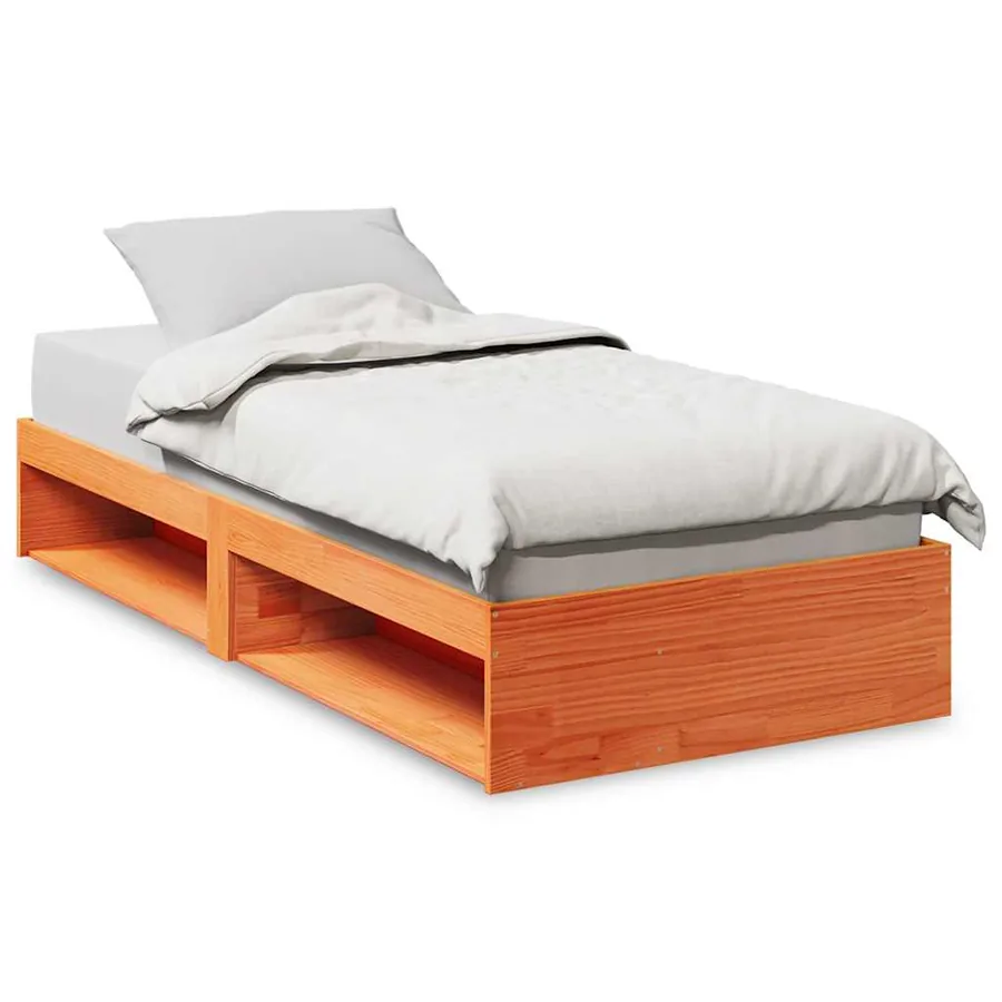Lit de jour sans matelas cire marron 90x190 cm bois pin massif - 2