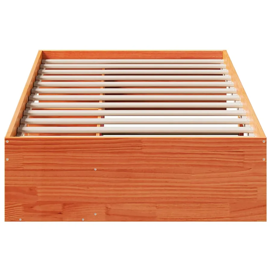 Lit de jour sans matelas cire marron 90x190 cm bois pin massif - 5