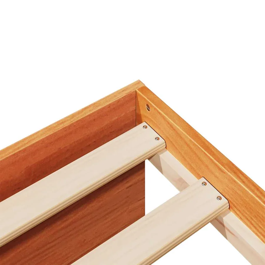 Lit de jour sans matelas cire marron 90x190 cm bois pin massif - 9