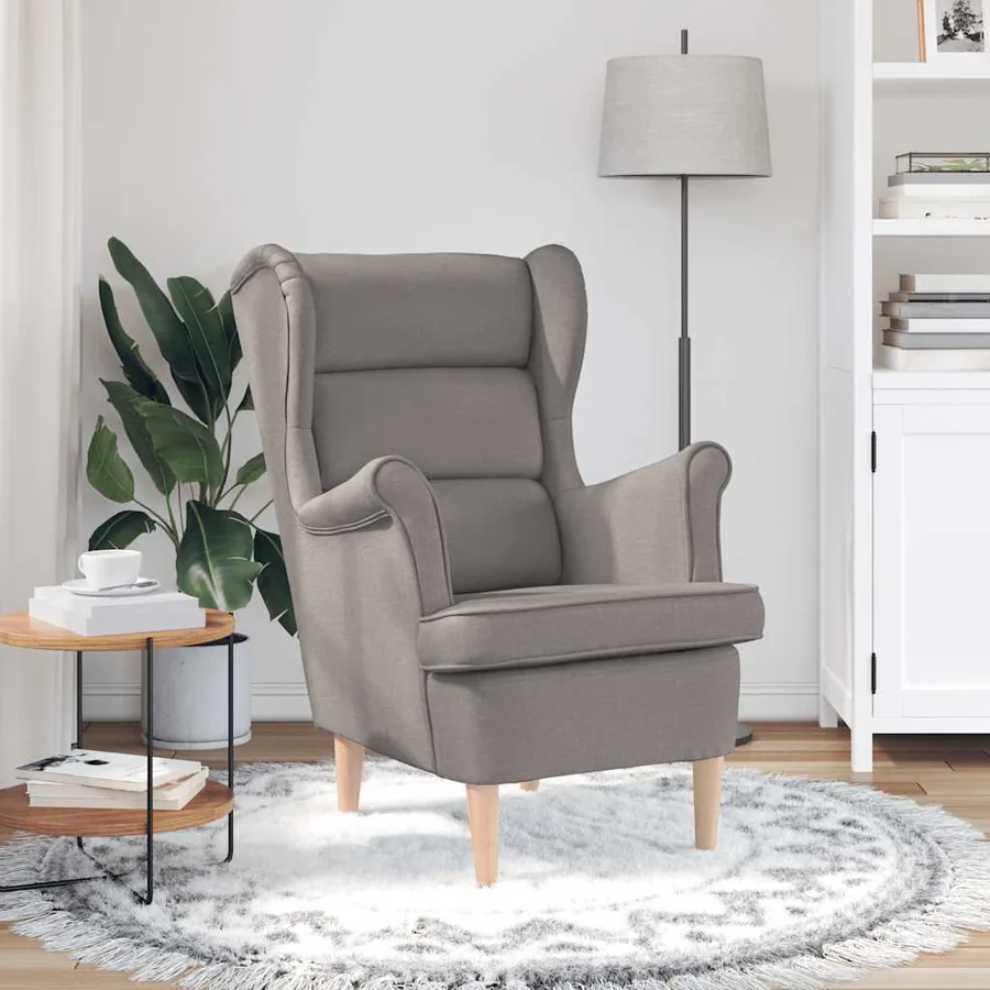 Fauteuil taupe 74x84x100 cm tissu - 3