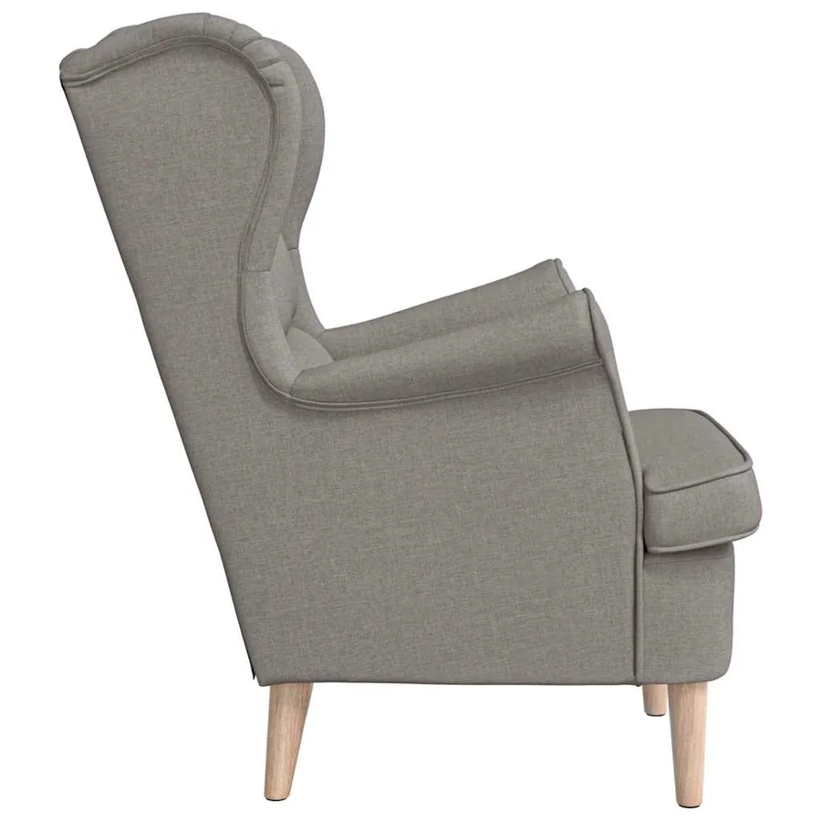 Fauteuil taupe 74x84x100 cm tissu - 5