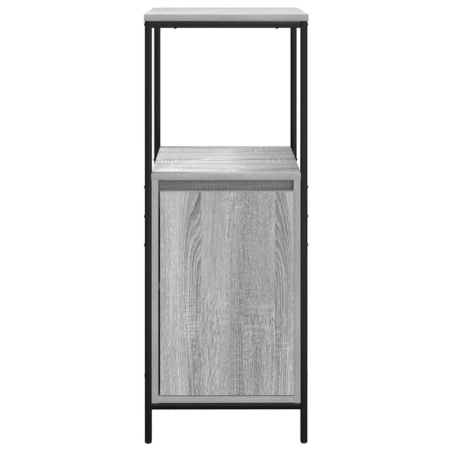 Meuble de salle de bain avec étagères sonoma gris 36x35x95 cm - 6