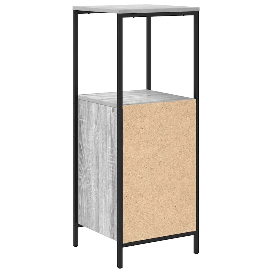 Meuble de salle de bain avec étagères sonoma gris 36x35x95 cm - 8