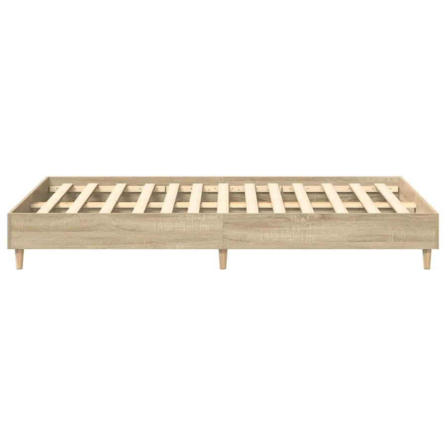 Cadre de lit sans matelas chêne sonoma 140x190 cm - 6