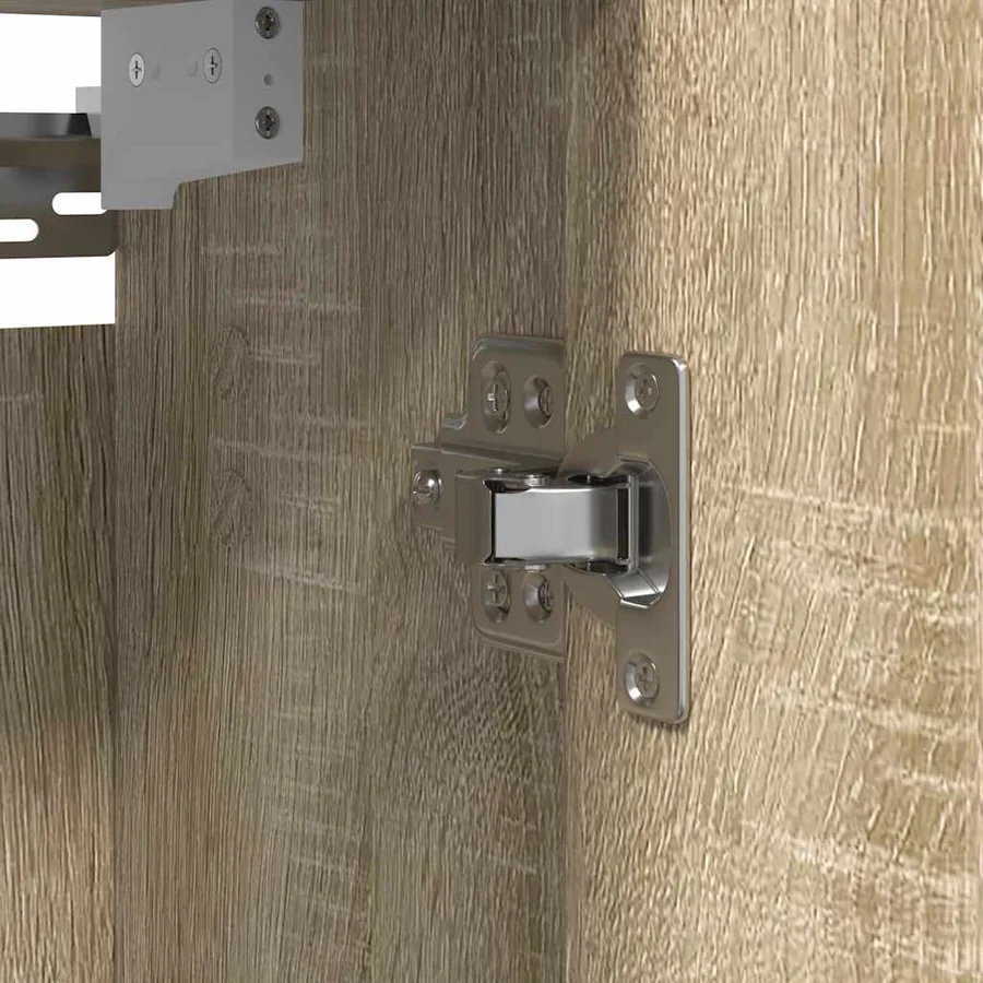 Meuble murale de salle de bain miroir chêne sonoma 50x21x60 cm - 13