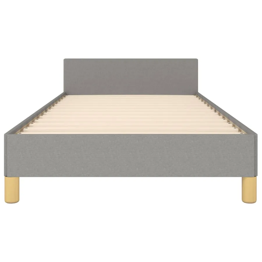 Cadre de lit sans matelas gris clair 80x200 cm tissu - 6