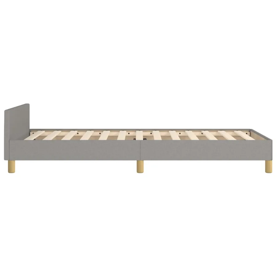 Cadre de lit sans matelas gris clair 80x200 cm tissu - 7