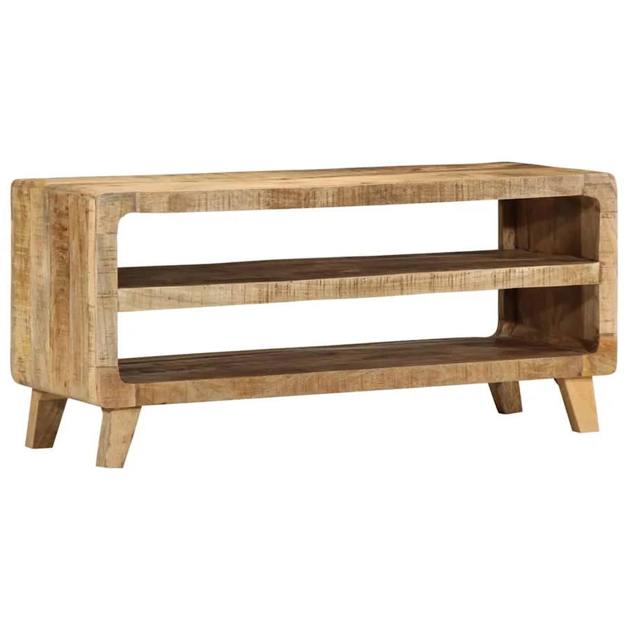 Meuble TV 105x46x32 cm bois massif de manguier brut - 10