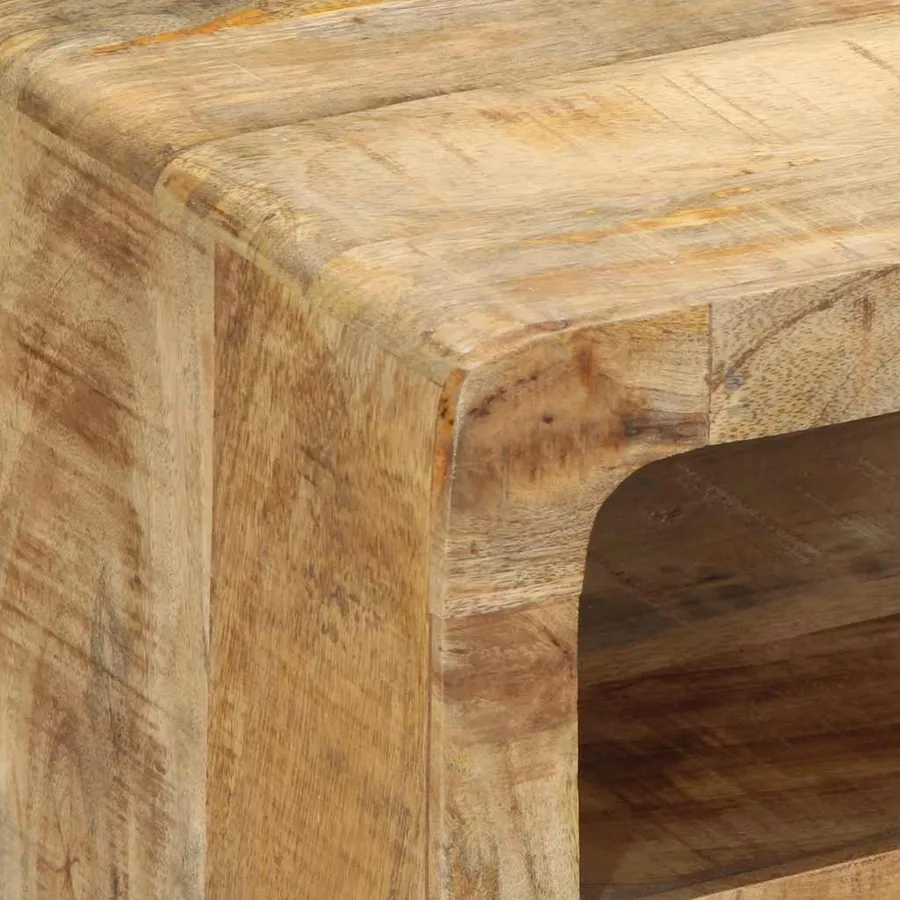 Meuble TV 105x46x32 cm bois massif de manguier brut - 4