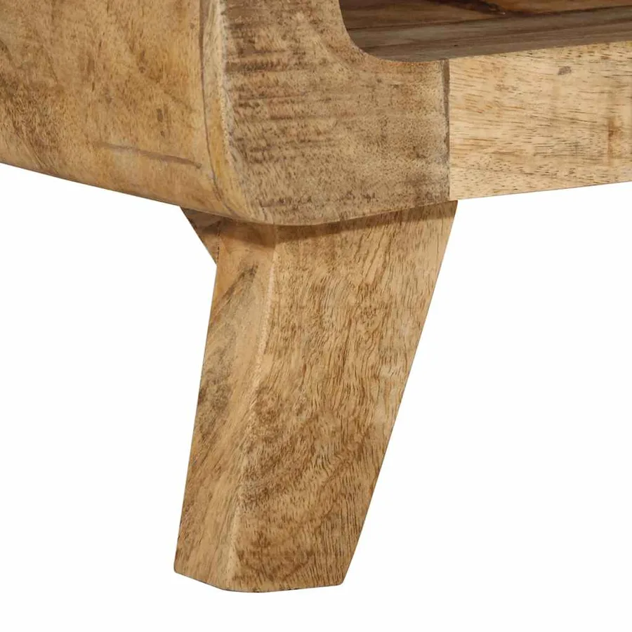 Meuble TV 105x46x32 cm bois massif de manguier brut - 5