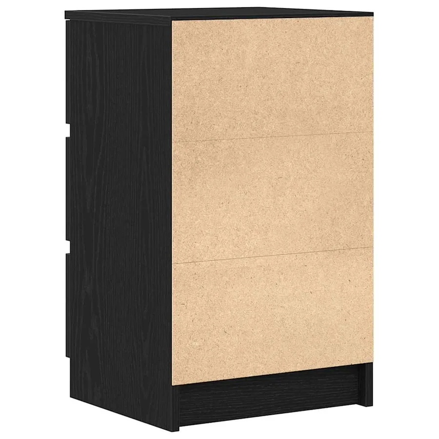 Tables de chevet avec 3 tiroirs 2 pcs noir 39x35x65 cm - 9