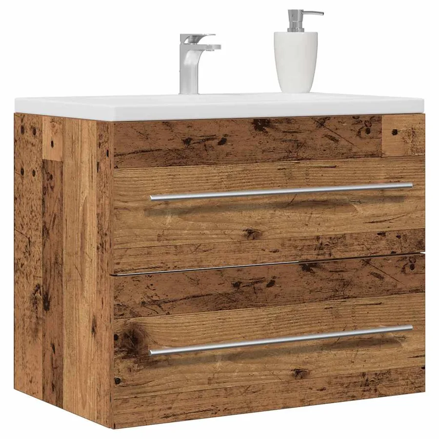 Meuble de salle de bain vieux bois 60x38,5x48 cm - 4