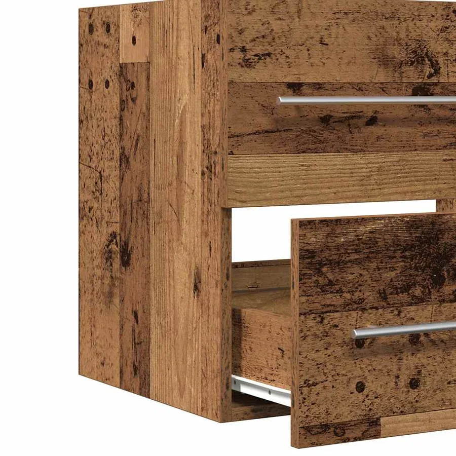 Meuble de salle de bain vieux bois 60x38,5x48 cm - 9