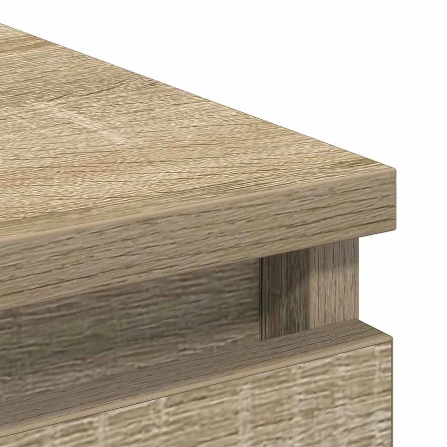 Buffet chêne sonoma 80x35x76 cm bois d'ingénierie - 9
