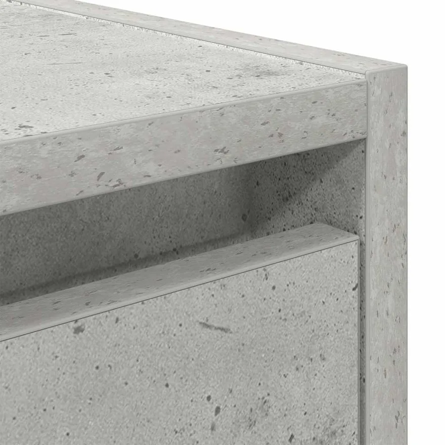 Table de chevet murale gris béton 38x34x40 cm - 9