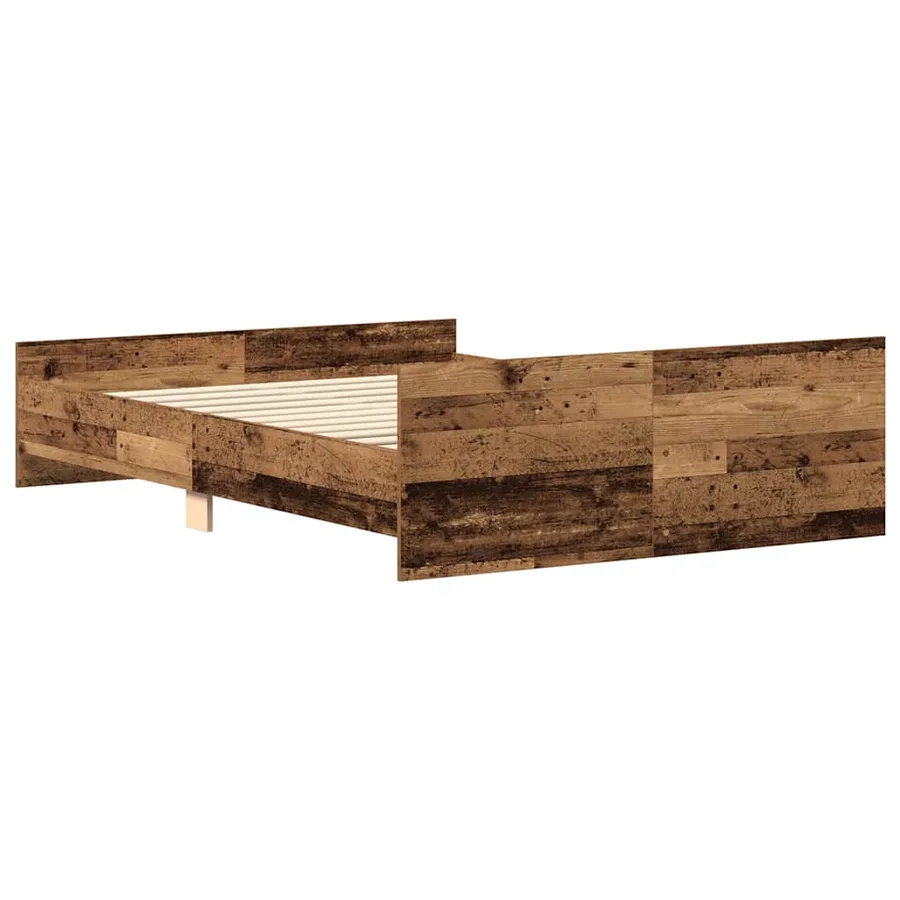 Cadre de lit sans matelas vieux bois 150x200 cm bois ingénierie - 6