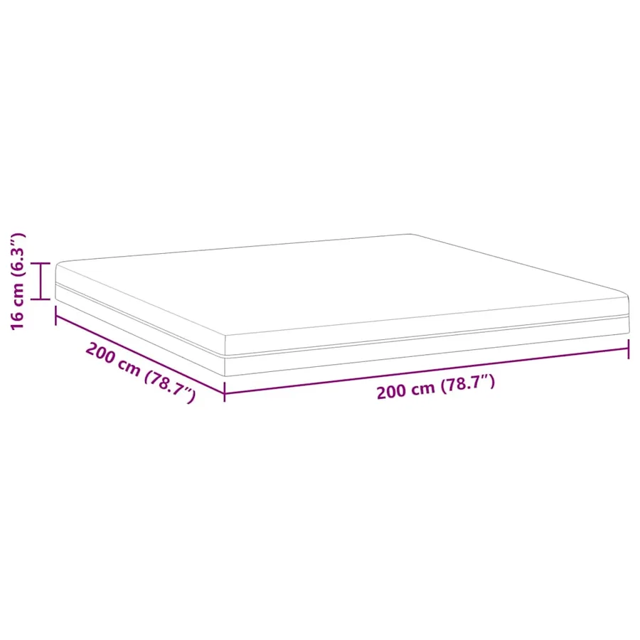 Matelas en mousse à mémoire de forme Moyen 200 x 200 cm - 12