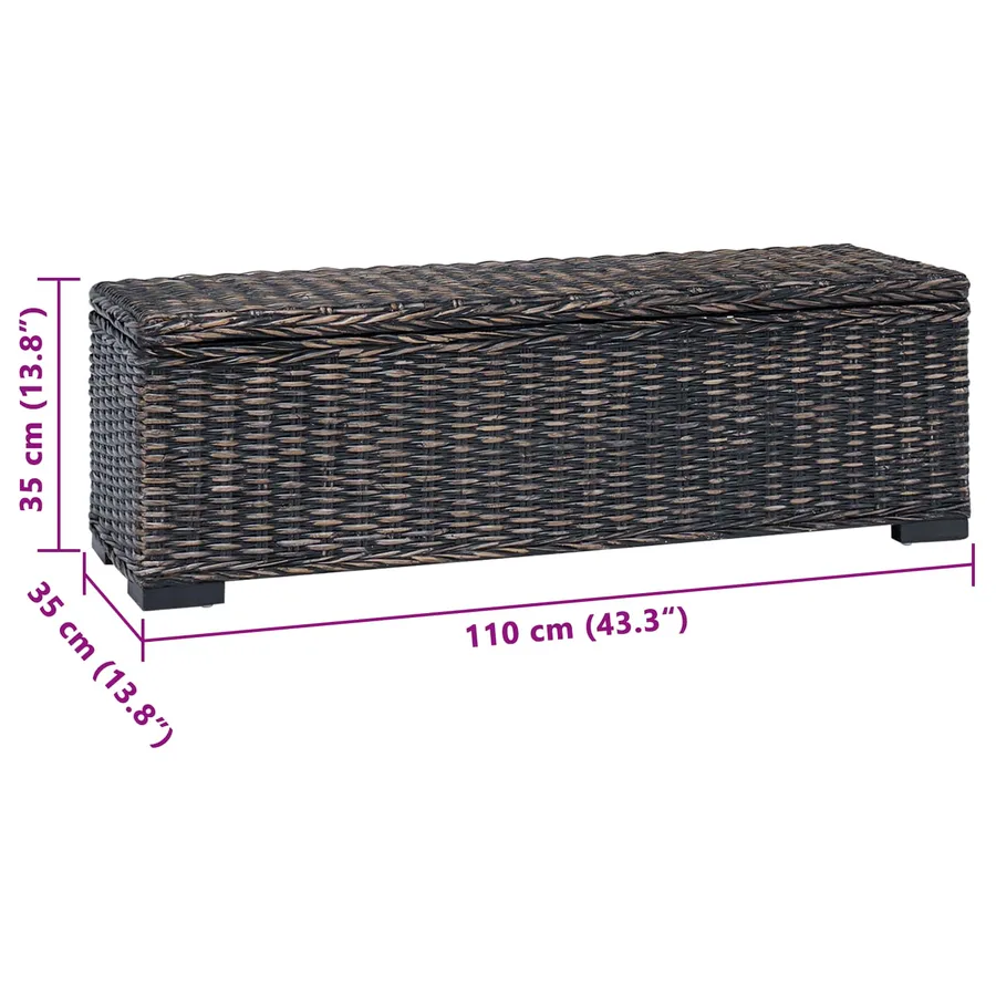 Boîte de rangement avec stockage Noir 110 x 35 x 45 cm - 6