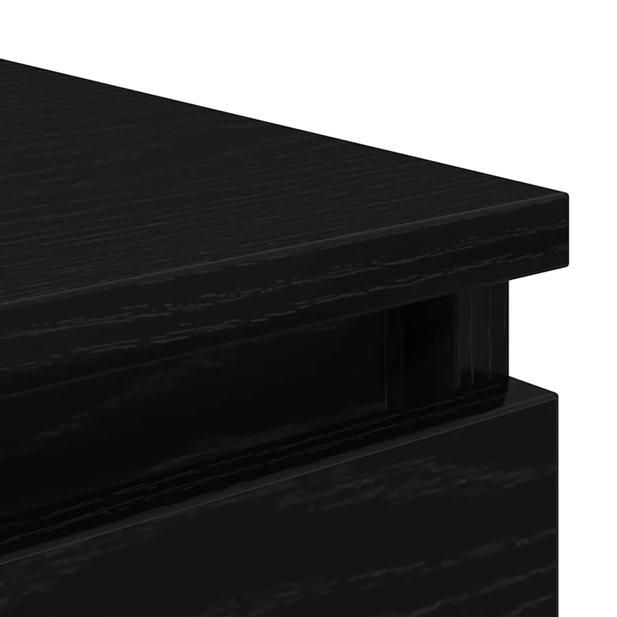 Buffet avec tiroirs chêne noir 37,5x35x99 cm bois d'ingénierie - 9