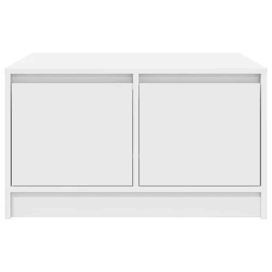 Table basse avec tiroirs blanc 70,5x70x40 cm - 6