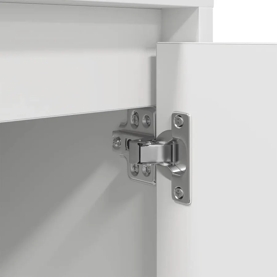 Tables de chevet avec lumières LED 2 pcs blanc 38x34x50 cm - 12