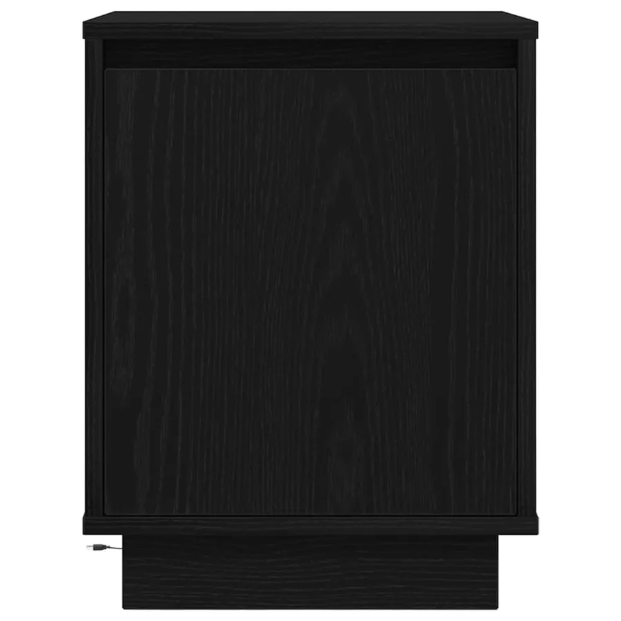 Table de chevet avec lumières LED noir 38x34x50 cm - 6