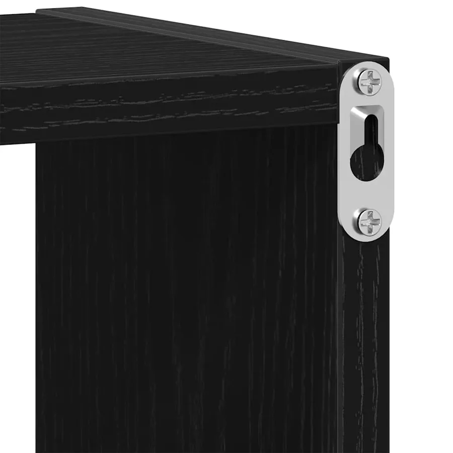 Étagère murale Chêne noir 75x16x55 cm Bois d'ingénierie - 8