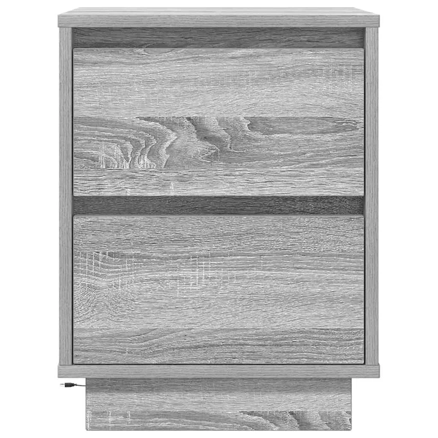 Table de chevet avec lumières LED sonoma gris 38x34x50 cm - 6