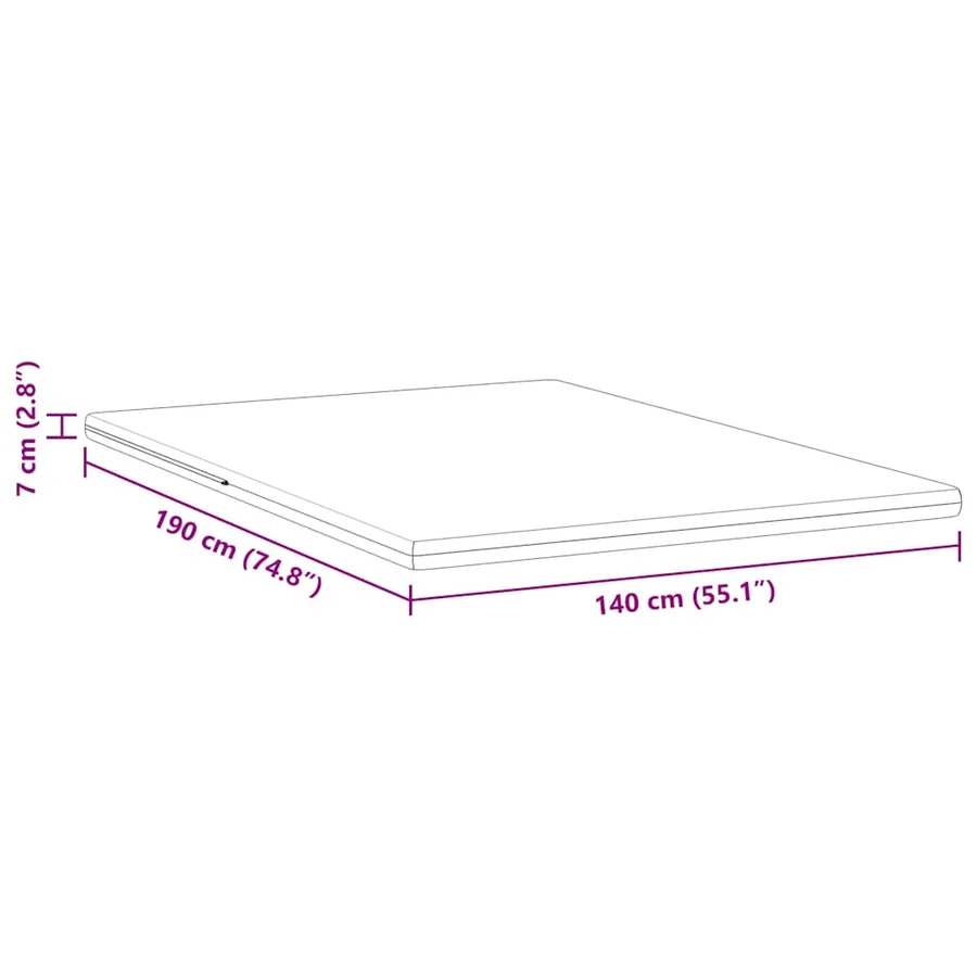 Surmatelas Blanc 140 x 190 cm Tissu jacquard - 12