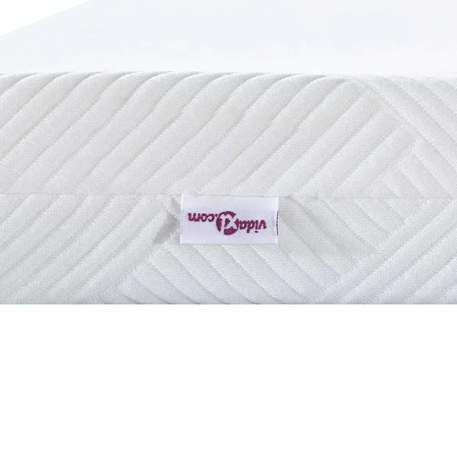 Surmatelas Blanc 140 x 190 cm Tissu jacquard - 9