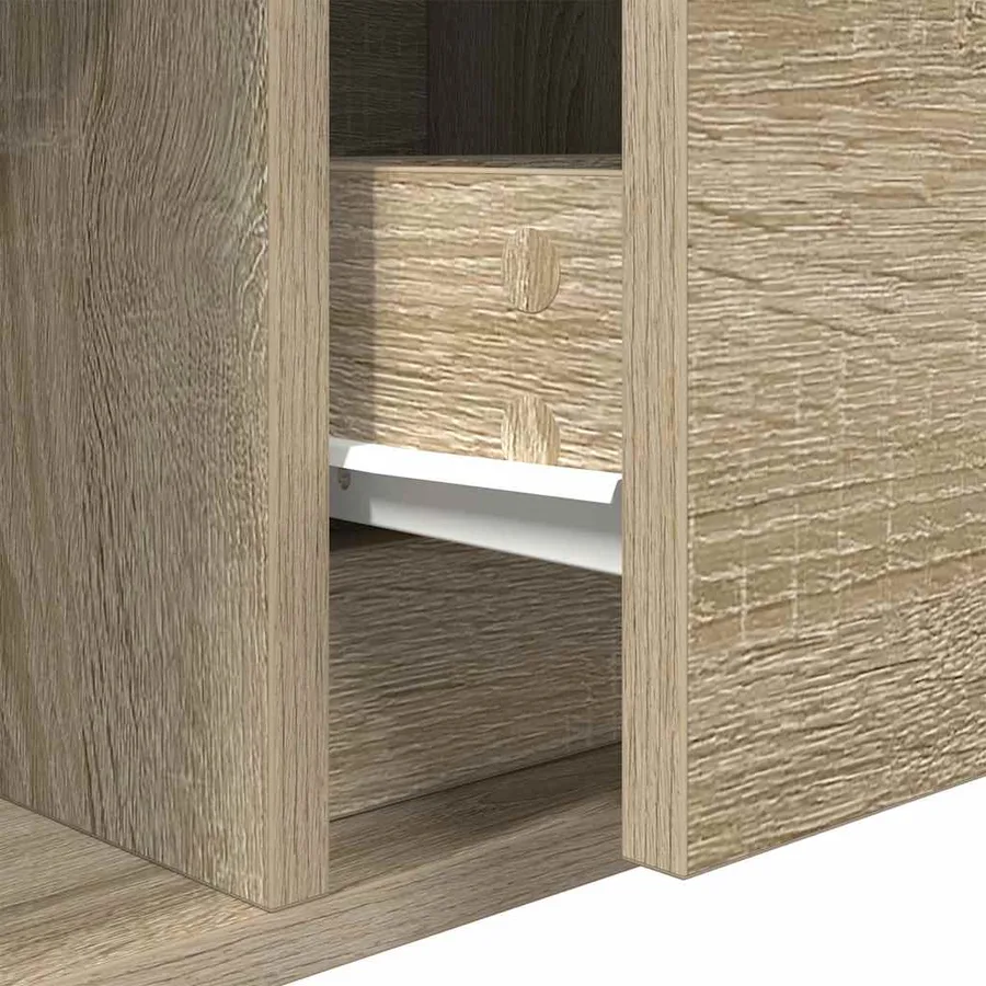 Meubles TV 2 pcs chêne sonoma 80x31x25,5 cm bois d'ingénierie - 13