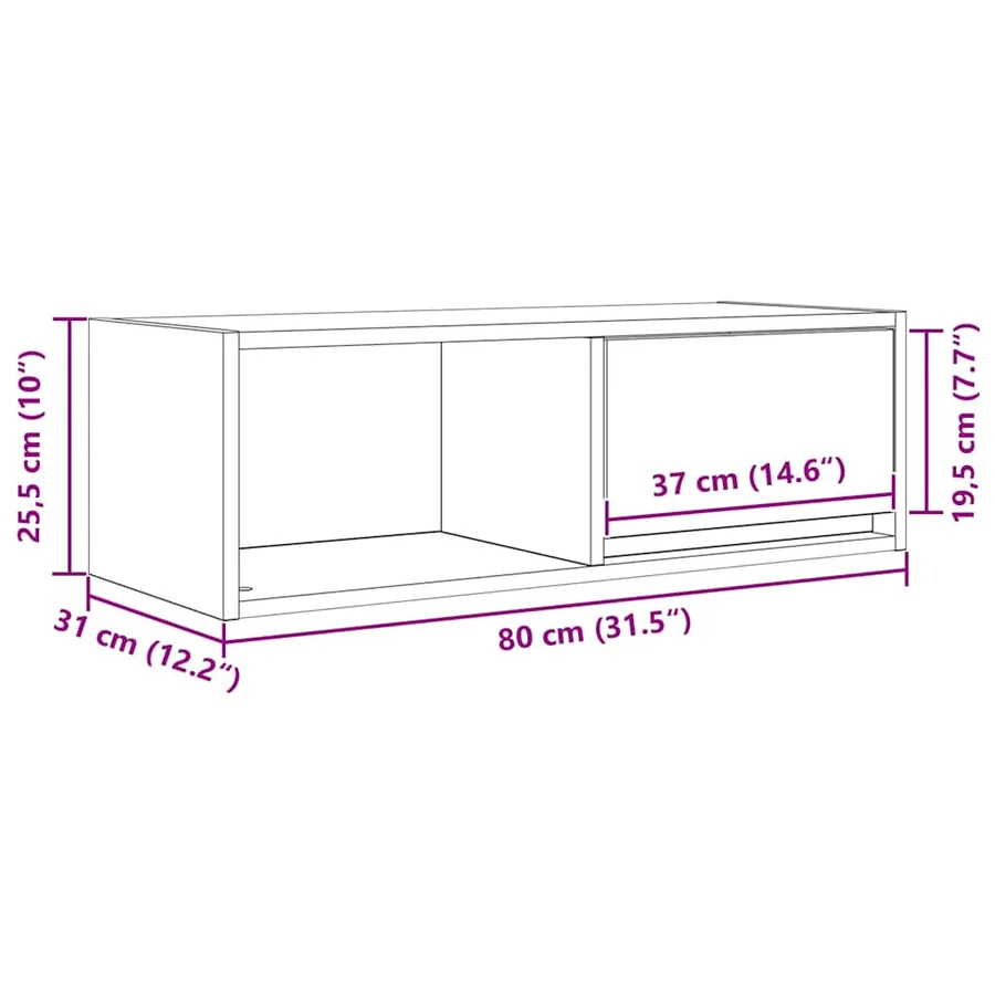 Meubles TV 2 pcs chêne sonoma 80x31x25,5 cm bois d'ingénierie - 16