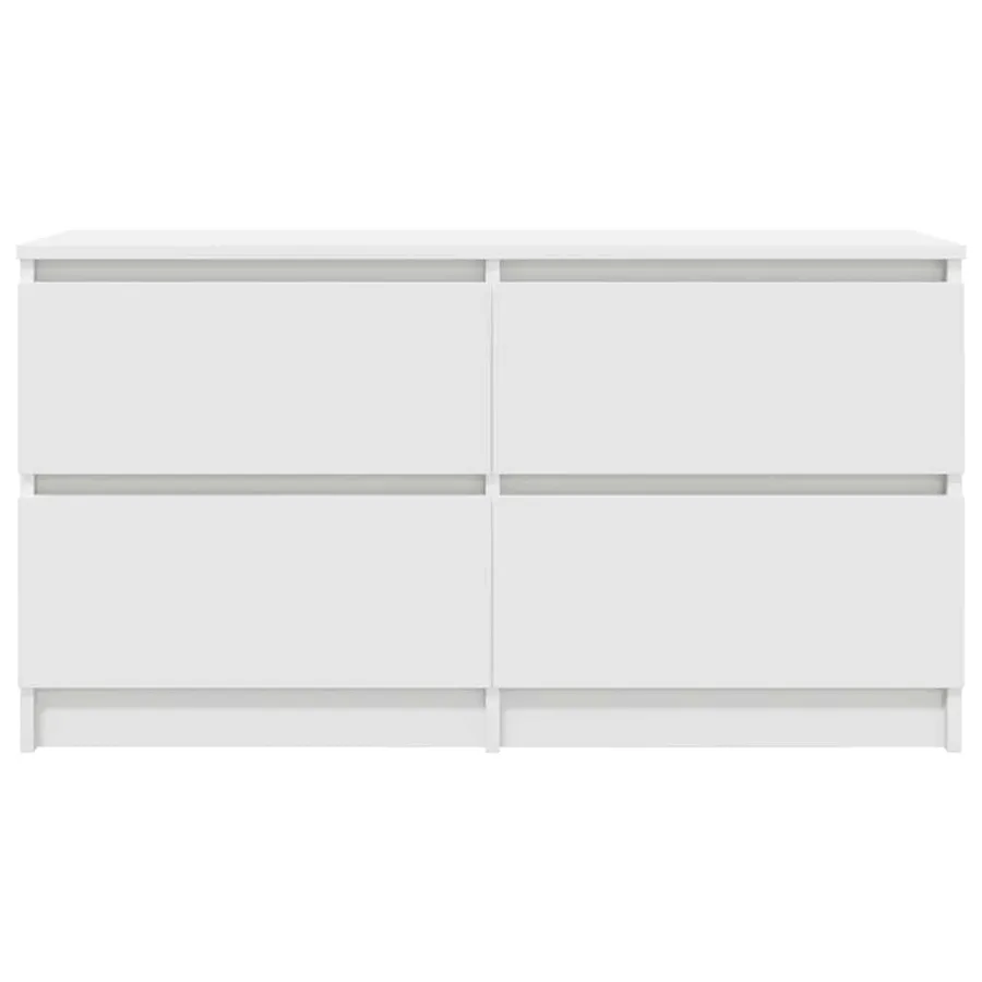 Meuble TV blanc 100x35x54 cm bois d'ingénierie - 6