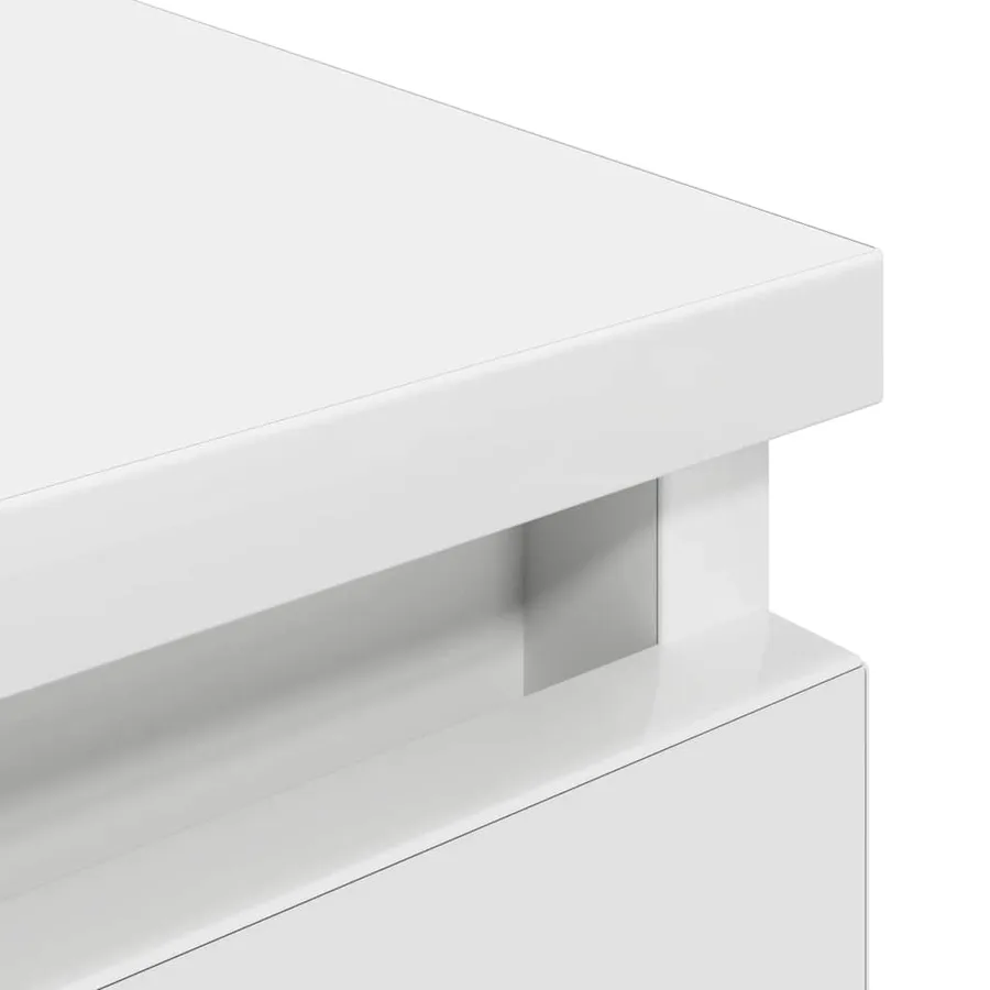Meuble TV blanc 100x35x54 cm bois d'ingénierie - 9