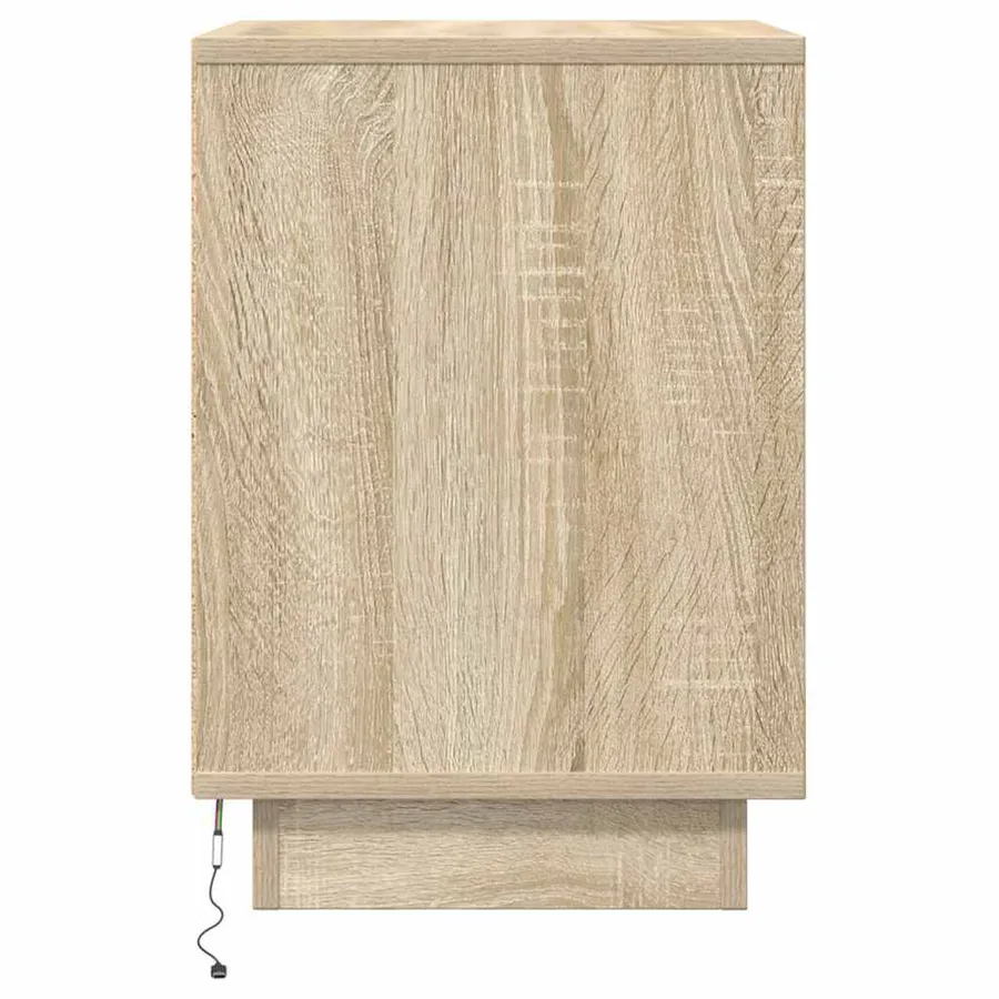 Table de chevet avec lumières LED chêne sonoma 38x34x50 cm - 7