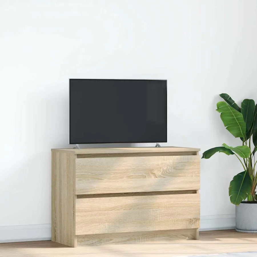 Meuble TV chêne sonoma 80x35x54 cm bois d'ingénierie