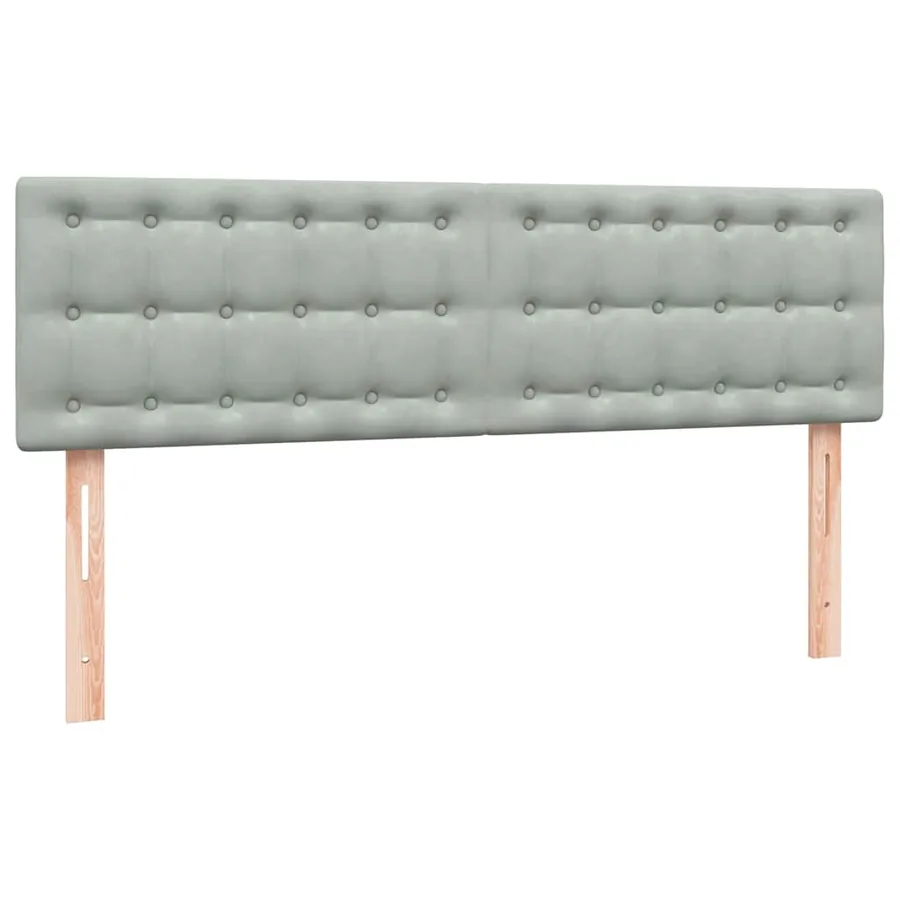 Sommier à lattes de lit et matelas gris clair 160x220cm velours - 7