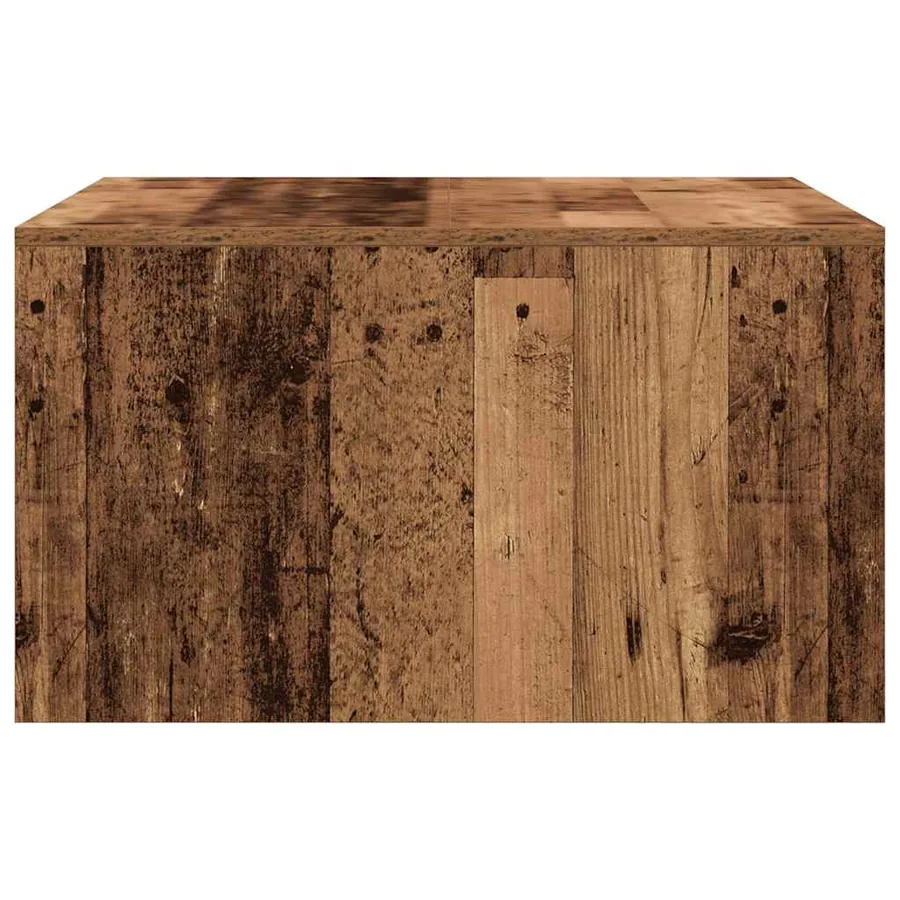 Table basse avec tiroirs vieux bois 70,5x70x40 cm - 7