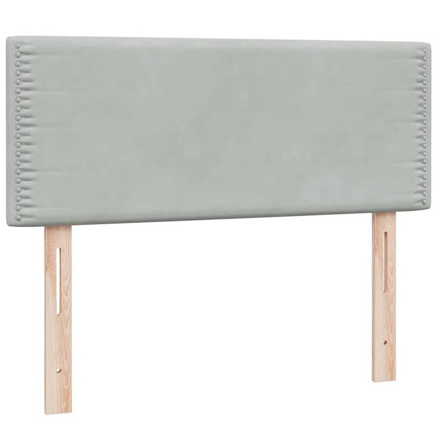 Sommier à lattes de lit et matelas gris clair 120x220cm velours - 6