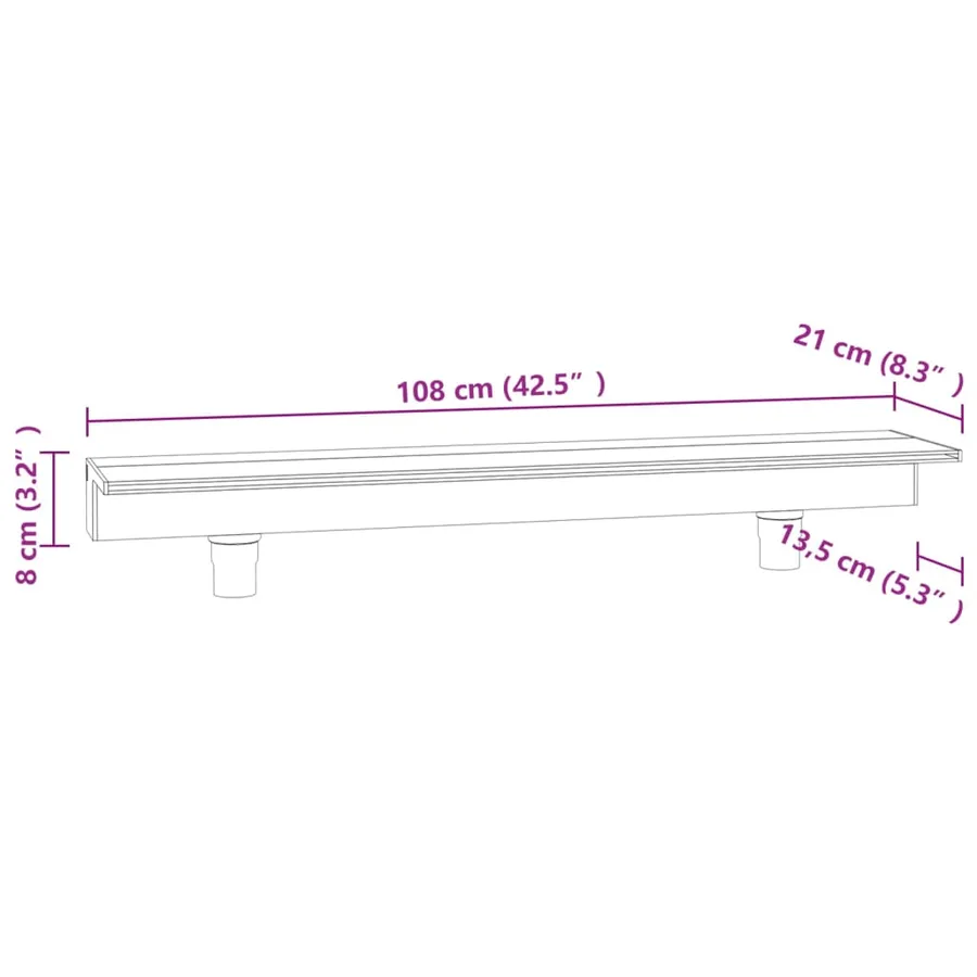 Déversoir pour cascade avec LED RVB Acrylique 108 cm - 12