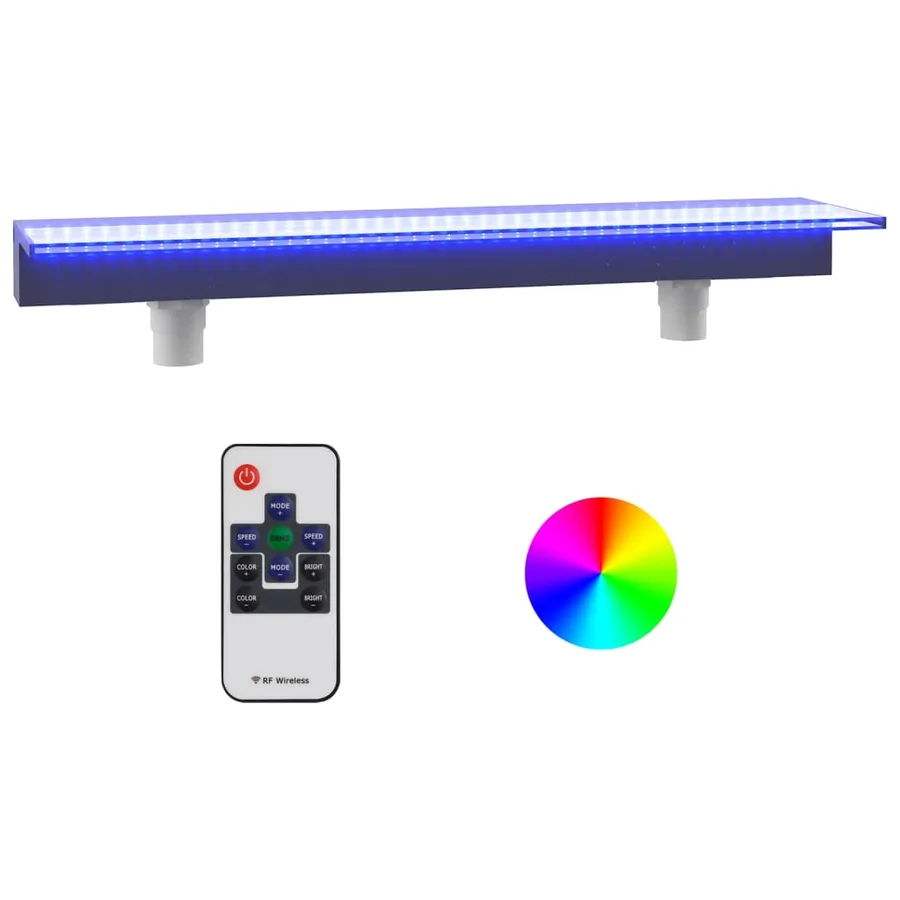 Déversoir pour cascade avec LED RVB Acrylique 108 cm - 2