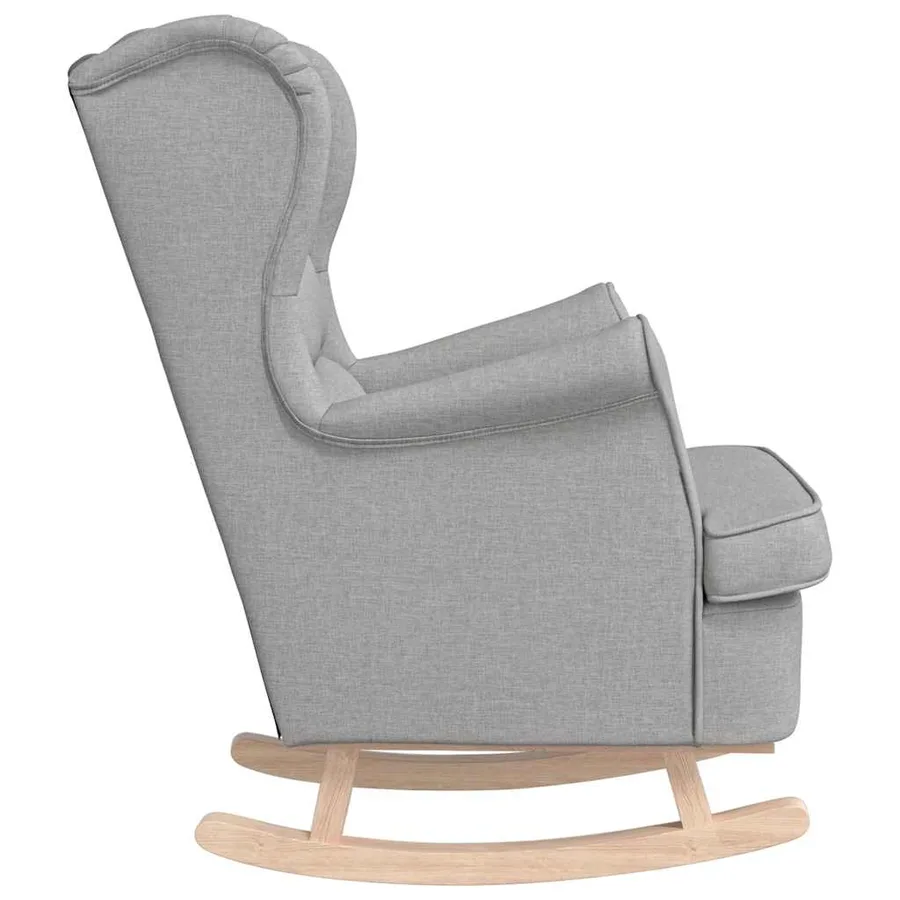 Chaise à bascule gris nuage 74x90x102 cm tissu - 5
