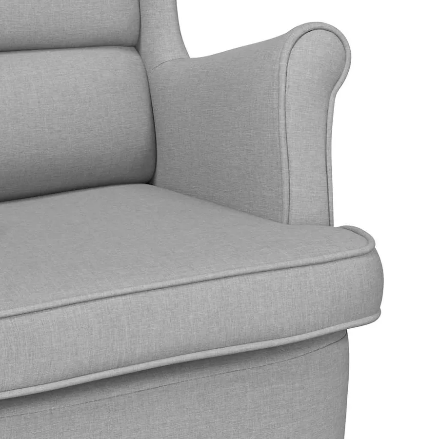 Chaise à bascule gris nuage 74x90x102 cm tissu - 7