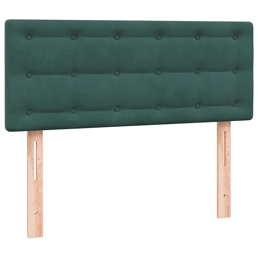 Sommier à lattes de lit et matelas et LED vert foncé 120x220cm velours - 8