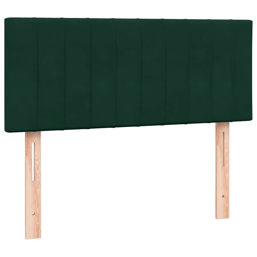 Sommier à lattes de lit et matelas et LED vert foncé 120x220cm velours - 7