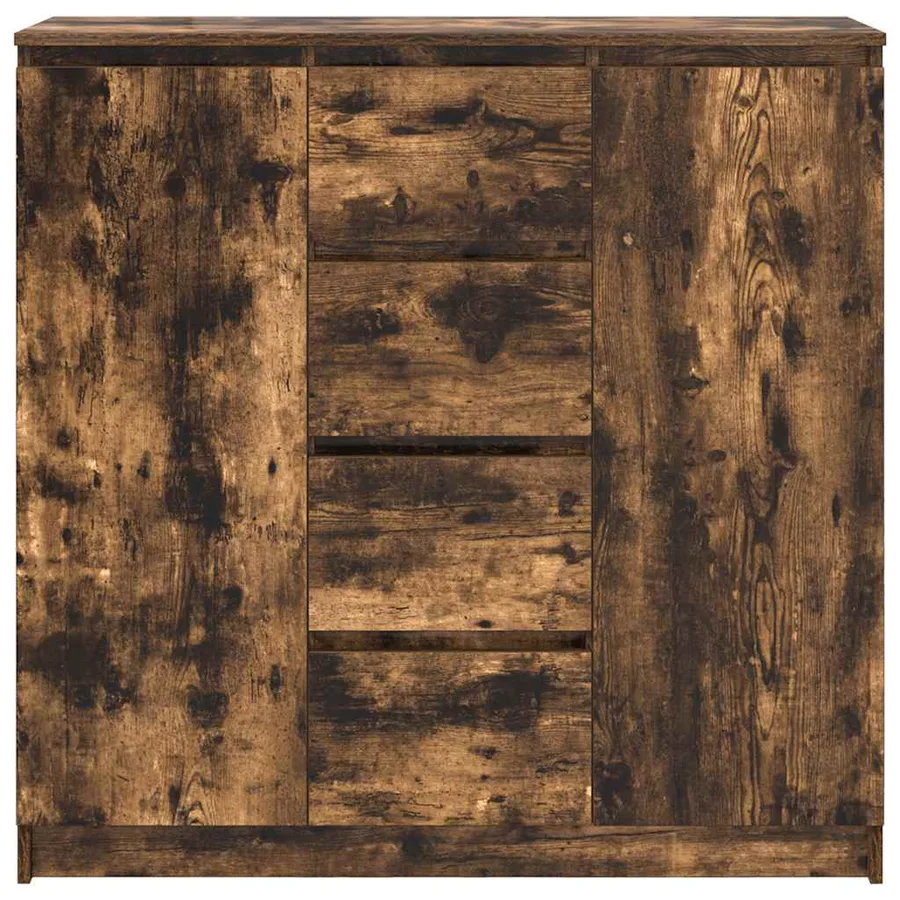 Buffet avec tiroirs chêne fumé 100,5x35x98,5 cm bois ingénierie - 6