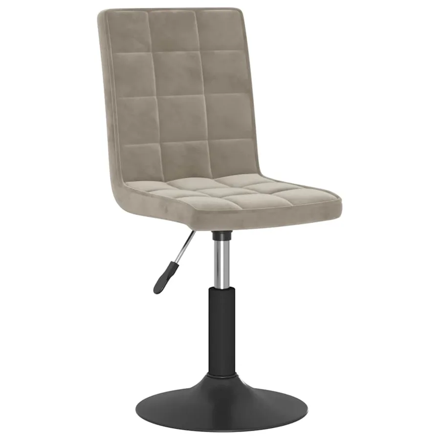 Chaises pivotantes à manger lot de 2 gris clair velours - 3