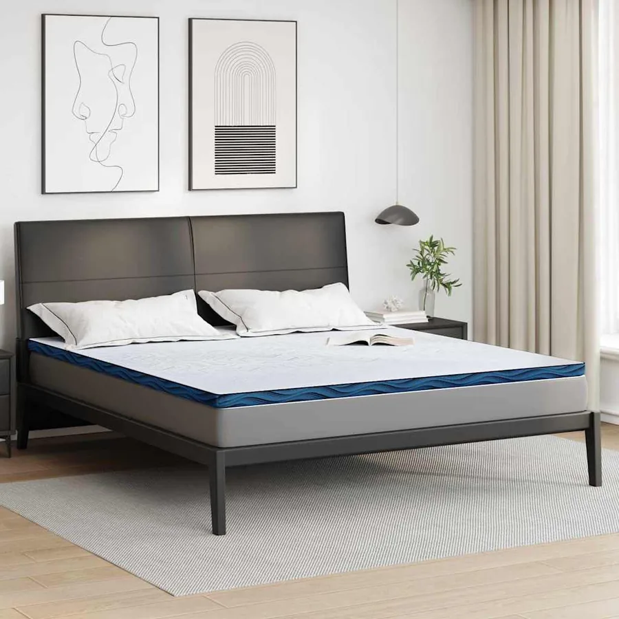 Surmatelas Blanc 180 x 200 cm Tissu jacquard